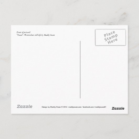 Fine Art Briefkaart - Tea Set, waterverf (Achterkant)