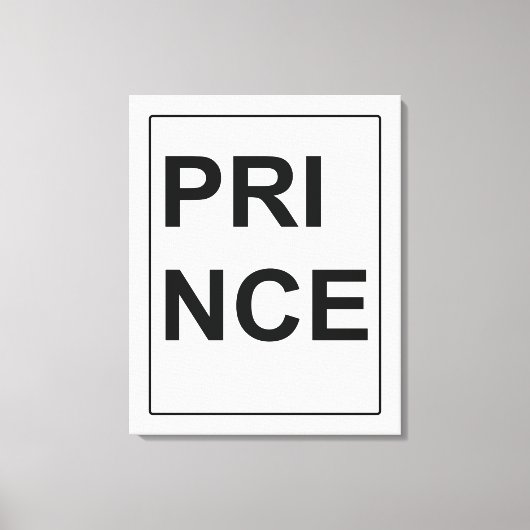 Fine Art Canvas "Prins" van Billy Bernie (Voorkant)