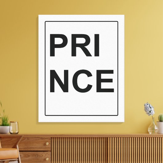 Fine Art Canvas "Prins" van Billy Bernie (Insitu (Woonkamer))