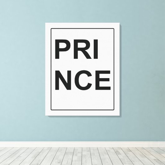 Fine Art Canvas "Prins" van Billy Bernie (Insitu (Houten vloer))