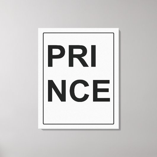 Fine Art Canvas "Prins" van Billy Bernie Afdruk (Voorkant)