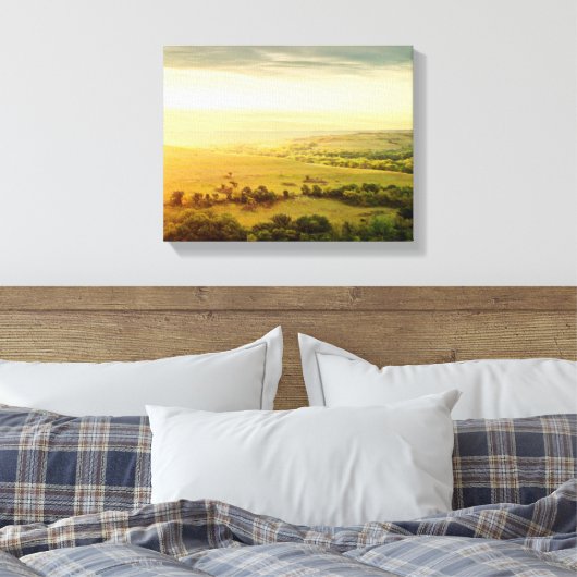 Fine Art Canvas Print - Kansas Flint Hills (Insitu (Slaapkamer))