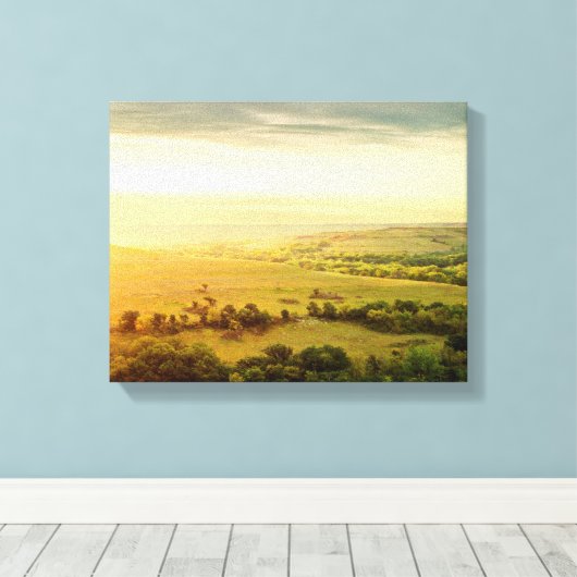 Fine Art Canvas Print - Kansas Flint Hills (Insitu (Houten vloer))