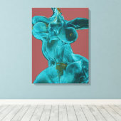 Fine Art Canvas Vrouw in beweging (Insitu (Houten vloer))