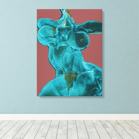 Fine Art Canvas Vrouw in beweging (Insitu (Houten vloer))