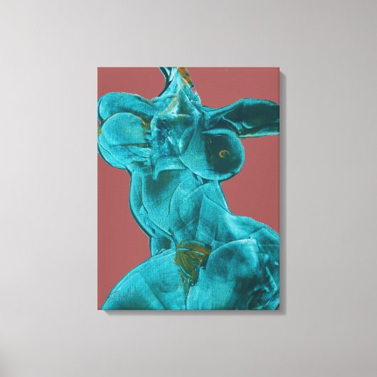 Fine Art Canvas Vrouw in beweging (Voorkant)