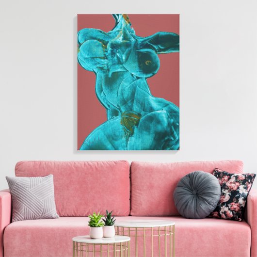 Fine Art Canvas Vrouw in beweging (Insitu (Woonkamer))