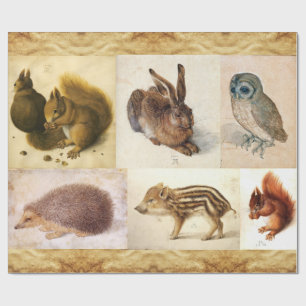 FINE ART COLLECTIE / Animal Drawings Perkament Cadeaupapier