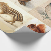 FINE ART COLLECTIE / Dierlijke tekeningen Cadeaupapier (Hoek)