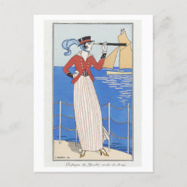 Fine Art Costume de Yacht No.164 van Barbier Briefkaart