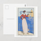 Fine Art Costume de Yacht No.164 van Barbier Briefkaart (Voorkant / Achterkant)
