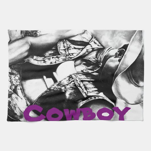 Fine Art Cowboy Kitchen Towels - maker "RjF".xx. Theedoek (Horizontaal)