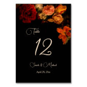 Fine Art Dark Moody Floral Wedding   Kaart (Achterkant)
