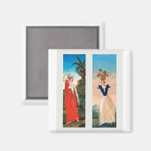 Fine Art De vier seizoenen van Paul Cézanne Magneet (Voorkant / Achterkant)