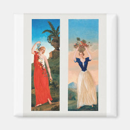 Fine Art De vier seizoenen van Paul Cézanne Magneet