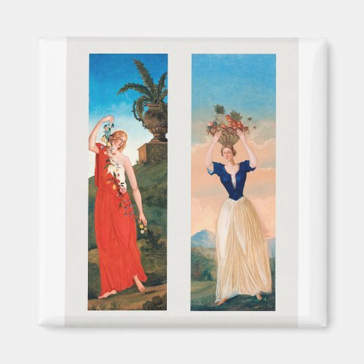 Fine Art De vier seizoenen van Paul Cézanne Magneet (Voorkant)