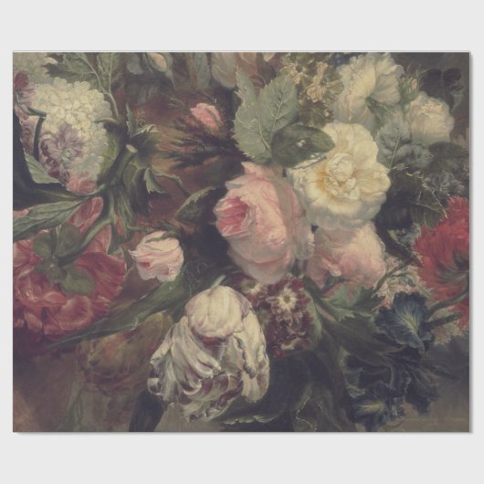Fine Art Floral Decoupage Poster Cadeaupapier (Vlak)