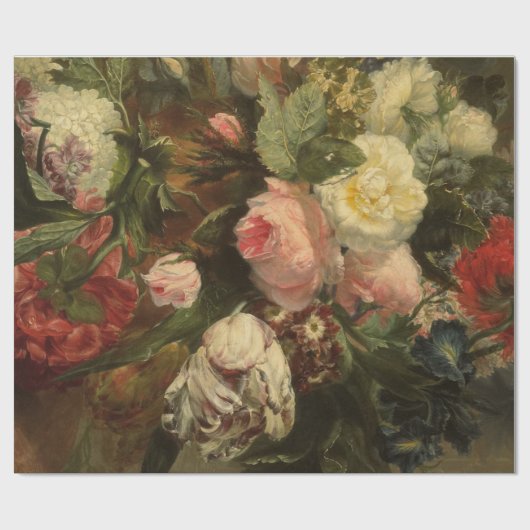 Fine Art Floral Decoupage Poster Cadeaupapier (Vlak)
