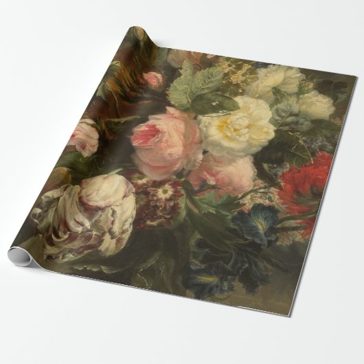 Fine Art Floral Decoupage Poster Cadeaupapier (Uitgerold)
