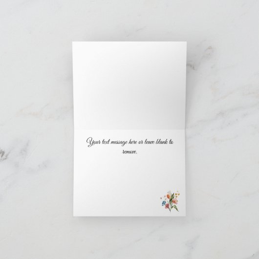 Fine Art Floral Drop Baby shower Dank u kaart (Binnen)