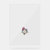 Fine Art Floral Kalligrafie Welkom Acryl Bord (Voorkant)