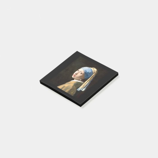 Fine Art Girl met een parel die Vermeer verdient Post-it® Notes (Schuin)