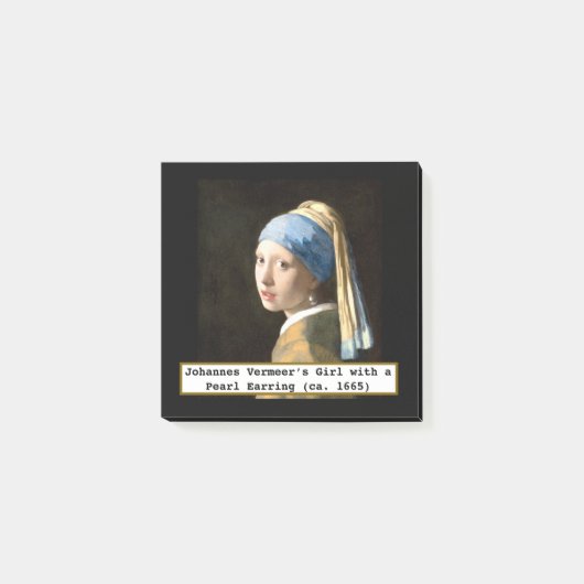 Fine Art Girl met een parel die Vermeer verdient Post-it® Notes (Voorkant)