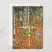 Fine Art Gustav Klimt Forest Natuur bruiloft bedan Bedankkaart (Voorkant)
