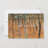Fine Art Gustav Klimt Forest Natuur Maaltijden RSVP Kaartje (Achterkant)