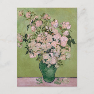 Fine Art. het roze van Rozen (F682) Van Gogh Briefkaart