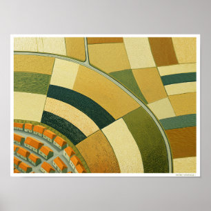FINE ART ILLUSTRATIE EURO DORP LAND POSTER