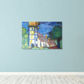 Fine art inspired by Hundertwasser Canvas Afdruk (Insitu (Houten vloer))