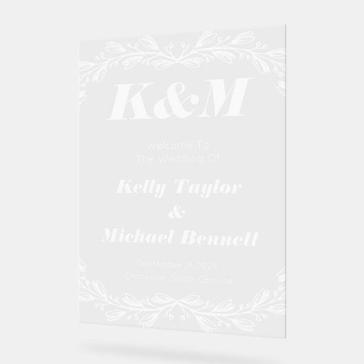  Fine Art Inspired Wedding Signage Acryl Bord (Hoek)