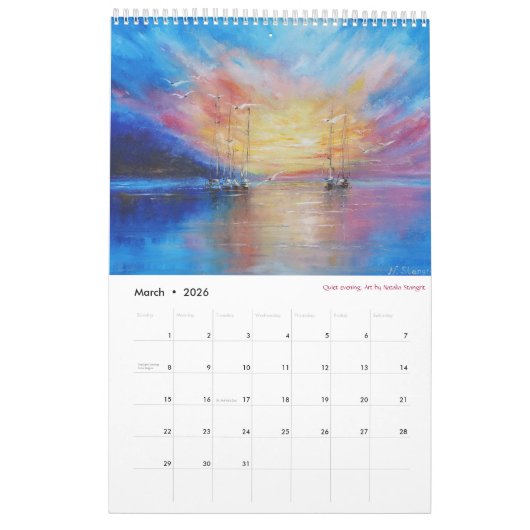 Fine Art kalender 2025 seizoenen (Mar 2026)