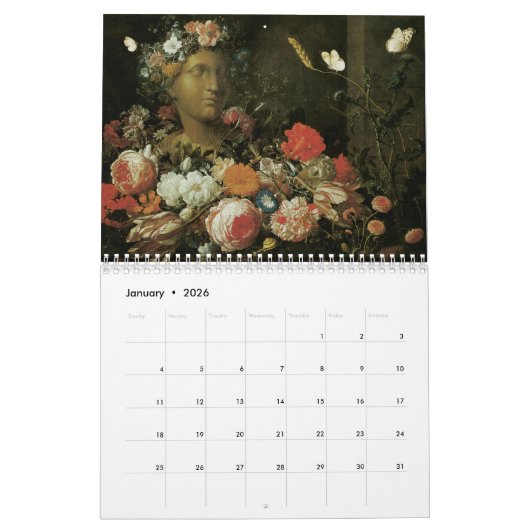 Fine Art Kalender Bloemenschilderijen (Jan 2026)