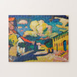 Fine Art | Kandinsky Jigzaag Puzzle Legpuzzel<br><div class="desc">Het beroemde en mooie schilderij van Vassily Kandinsky (1908,  Murnau,  Dorfstrassedelight) maakt een prachtige puzzel! De grootste vervelende buster en je eigen mooie kunstwerk!</div>