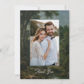 Fine Art Landscape Romantic Wedding Thank You Bedankkaart (Voorkant)