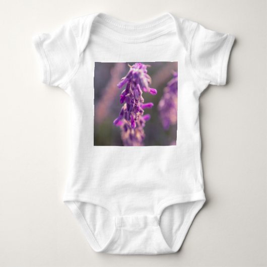 Fine Art Lavender Flower Paars Baby Onsie Romper (Voorkant)