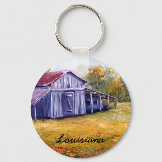 Fine Art Louisiana Barn uit olieschilderijen Sleutelhanger (Voorkant)