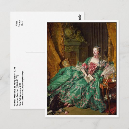 Fine Art Madame de Pompadour van Francois Boucher Briefkaart (Voorkant / Achterkant)
