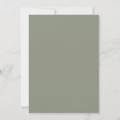 Fine Art Magnolia Casual Sage Green Wedding Kaart (Achterkant)