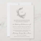 Fine Art Minimalist Botanical Wedding Kaart (Voorkant)