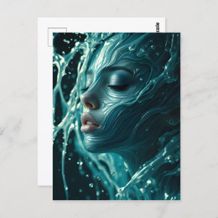 Fine Art mode vrouwenportret Briefkaart