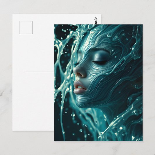 Fine Art mode vrouwenportret Briefkaart (Voorkant / Achterkant)