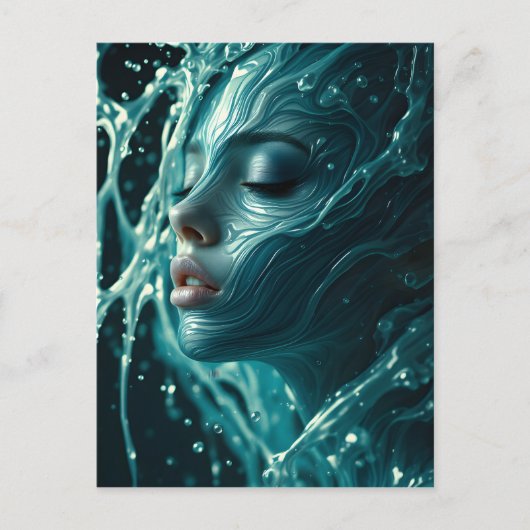 Fine Art mode vrouwenportret Briefkaart (Voorkant)