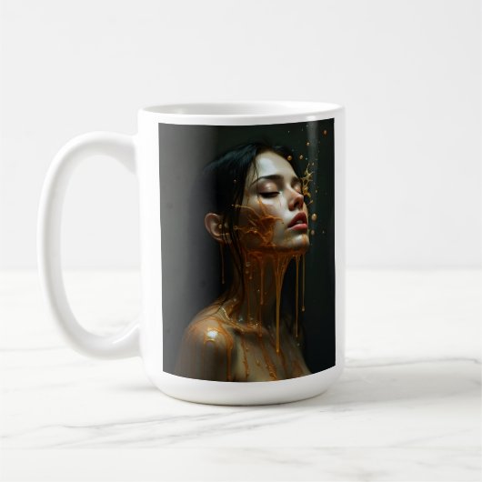 Fine Art mode vrouwenportret Koffiemok (Links)
