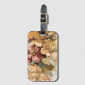 Fine art moderne bloemen neutrale kleuren bagagelabel (Voorkant (verticaal))