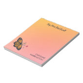 Fine Art Monarch vlinder inspirerend goud geel Notitieblok (Linkerzijde)