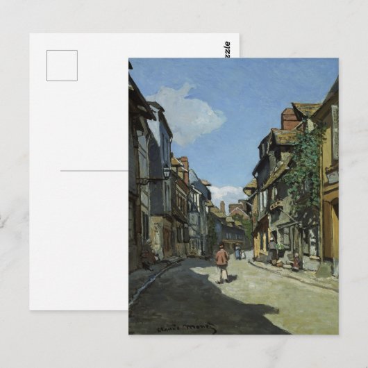 Fine Art Monet Rue de la Bavole Honfleur Briefkaart (Voorkant / Achterkant)