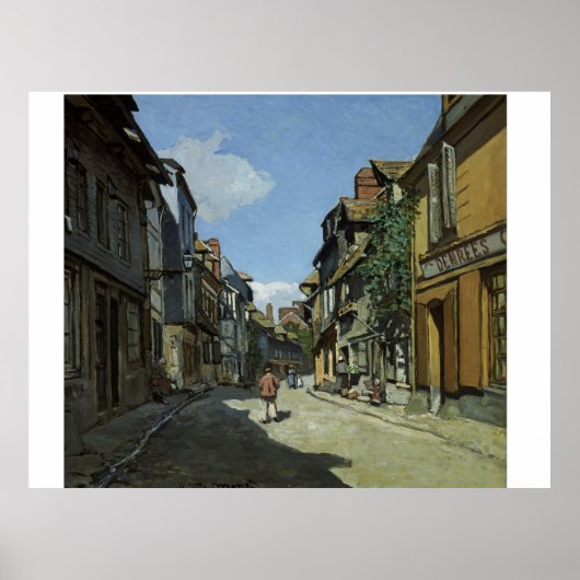 Fine Art Monet Rue de la Bavole Honfleur Poster (Voorkant)